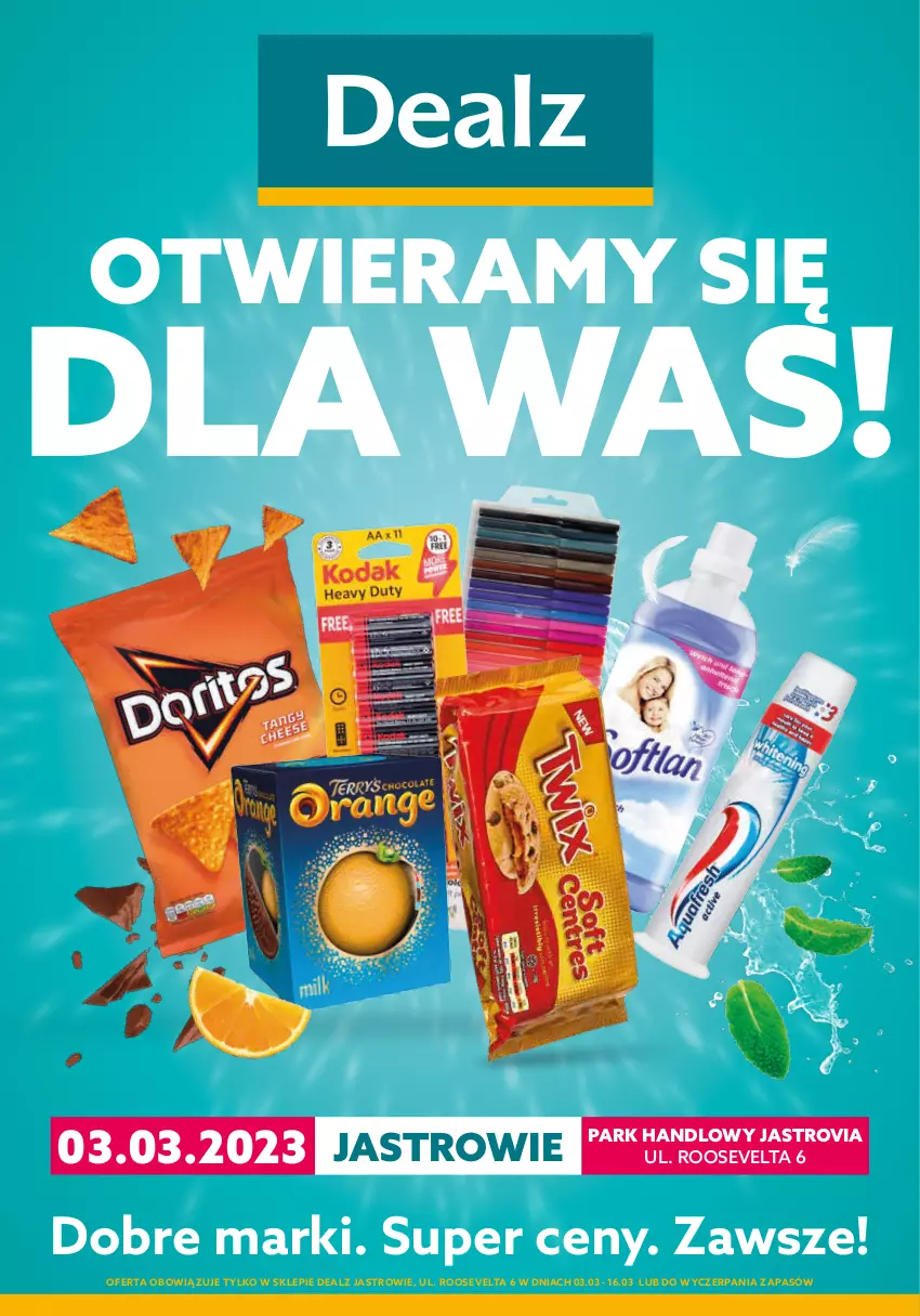 Gazetka promocyjna Dealz - WIELKIE OTWARCIE: 03.03.2023🥳Park Handlowy Jastrovia, Jastrowie - ważna 03.03 do 16.03.2023 - strona 1