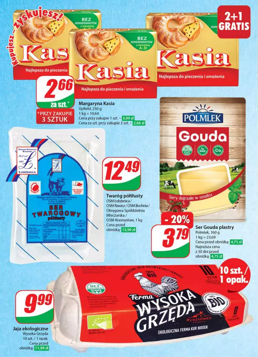 Gazetka promocyjna Dino - Gazetka 24 / 2024 - ważna 12.06 do 18.06.2024 - strona 42 - produkty: Gouda, Gouda plastry, Kasia, POLMLEK, Ser, Twaróg, Twaróg półtłusty