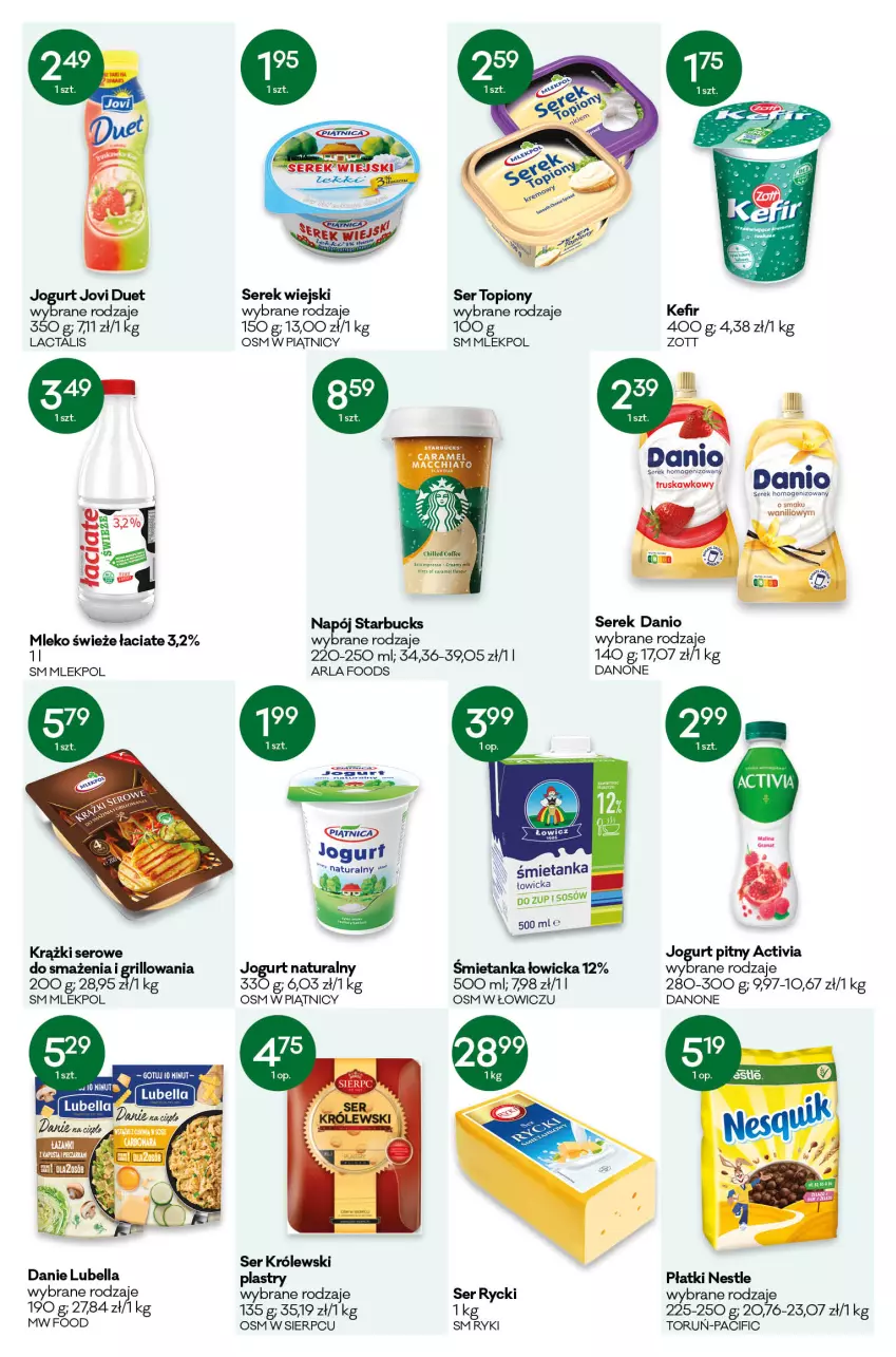 Gazetka promocyjna Groszek - ważna 28.04 do 10.05.2022 - strona 4 - produkty: Activia, Bell, Bella, Cif, Danio, Danone, Grill, Jogurt, Jogurt naturalny, Kefir, Królewski, Lubella, Mleko, Ser, Ser topiony, Serek, Serek wiejski, Top, Zott