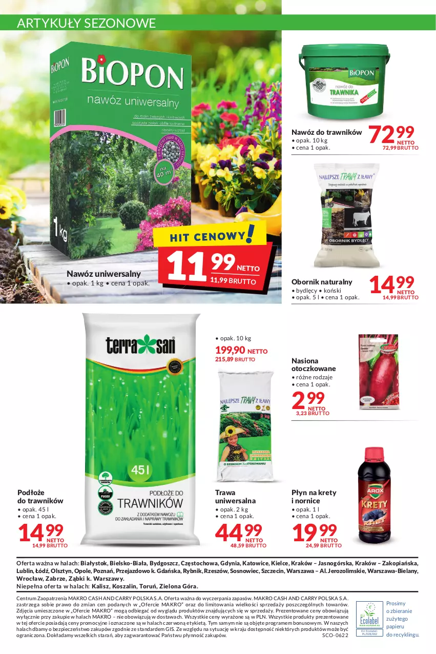 Gazetka promocyjna Makro - [Oferta promocyjna] Artykuły spożywcze i przemysłowe - ważna 08.03 do 21.03.2022 - strona 24 - produkty: Gra, Kosz, Kret, Nawóz, O nas, Papier, Piec, Rum, Sos, Szal