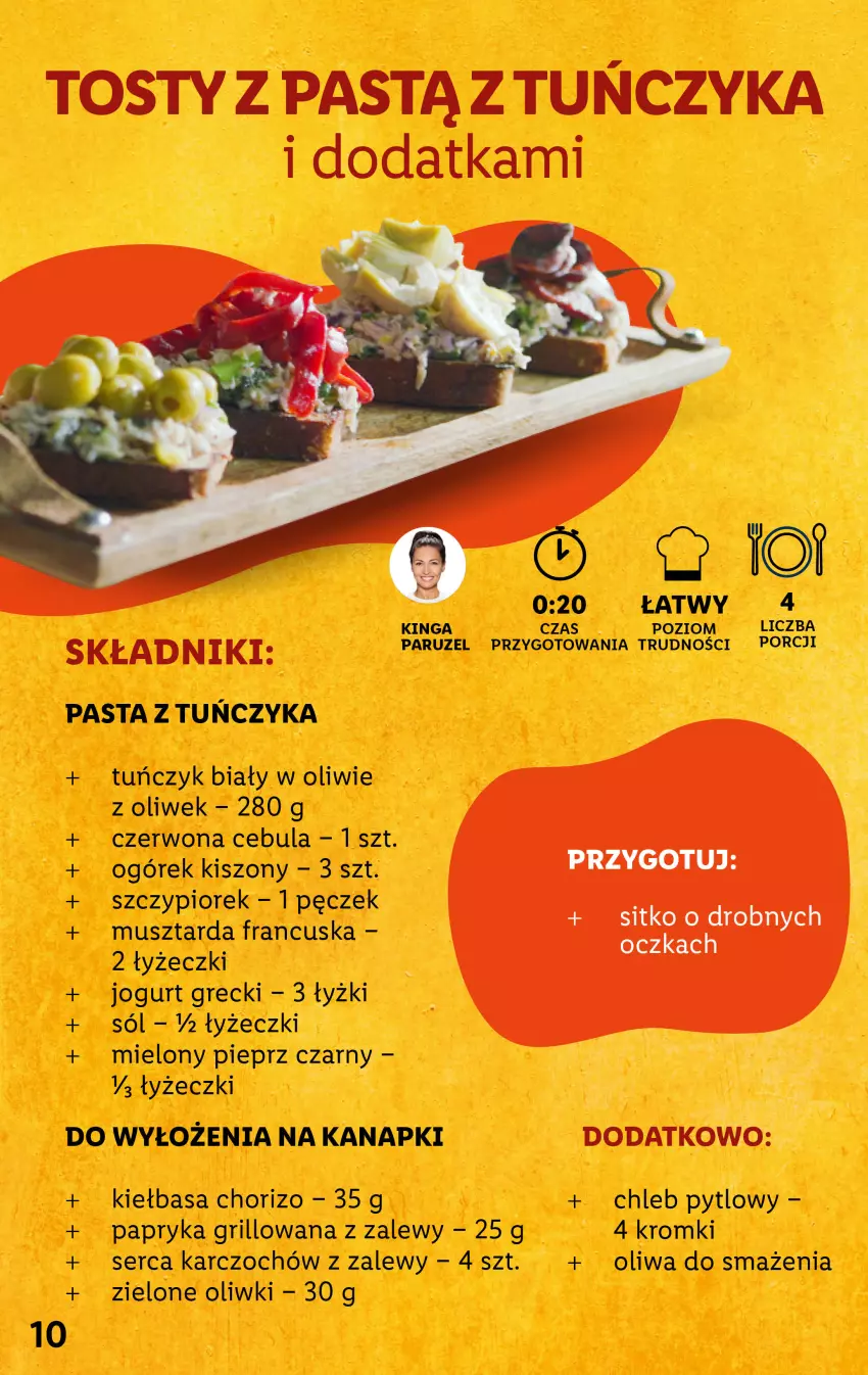 Gazetka promocyjna Lidl - KATALOG SOL&MAR - ważna 24.04 do 30.04.2023 - strona 10 - produkty: Cebula, Chleb, Grill, Jogurt, Kiełbasa, Mus, Musztarda, Ogórek, Oliwki, Papryka, Papryka grillowana, Pieprz, Por, Ser, Sitko, Sól, Tuńczyk