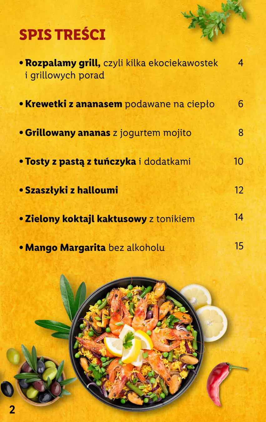 Gazetka promocyjna Lidl - KATALOG SOL&MAR - ważna 24.04 do 30.04.2023 - strona 2 - produkty: Ananas, Grill, Jogurt, Kaktus, Koc, Krewetki, Mango, Por, Stek, Tonik, Tuńczyk