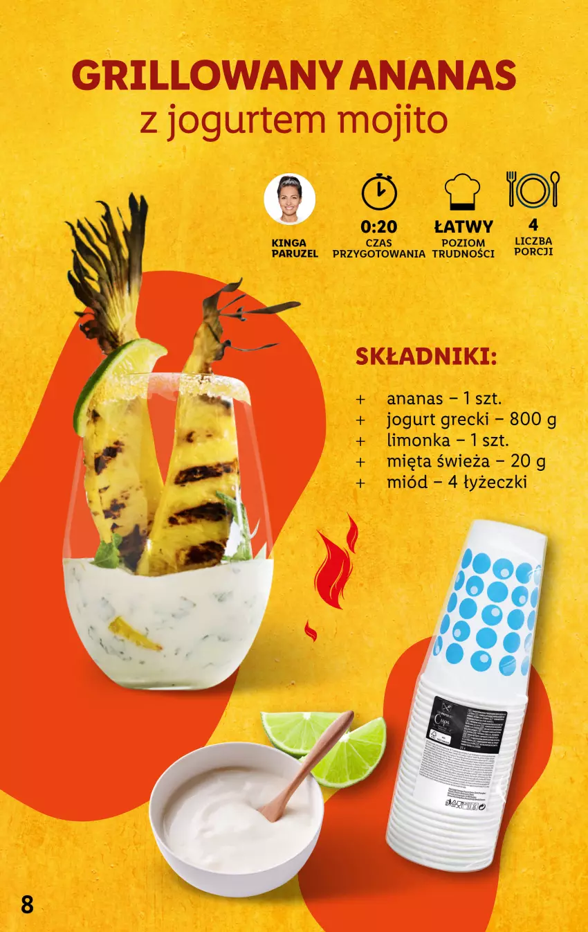 Gazetka promocyjna Lidl - KATALOG SOL&MAR - ważna 24.04 do 30.04.2023 - strona 8 - produkty: Ananas, Grill, Jogurt, Limonka, Mięta, Miód, Por