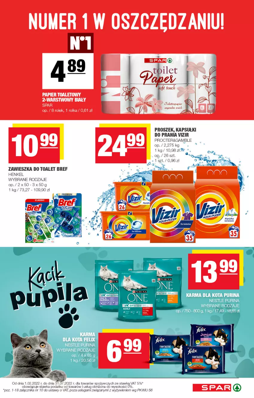 Gazetka promocyjna Spar - Spar - ważna 29.05 do 08.06.2022 - strona 11 - produkty: Bref, Kapsułki do prania, Pur, Purina, Sok, Vizir