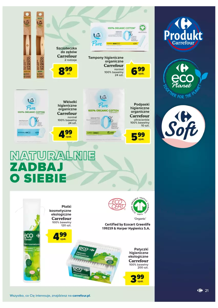 Gazetka promocyjna Carrefour - Gazetka Market Zyskoteka - ważna 04.10 do 08.10.2022 - strona 24 - produkty: Perfum, Płatki kosmetyczne, Podpaski, Ser, Szczoteczka, Szczoteczka do zębów, Tampony, Wkładki