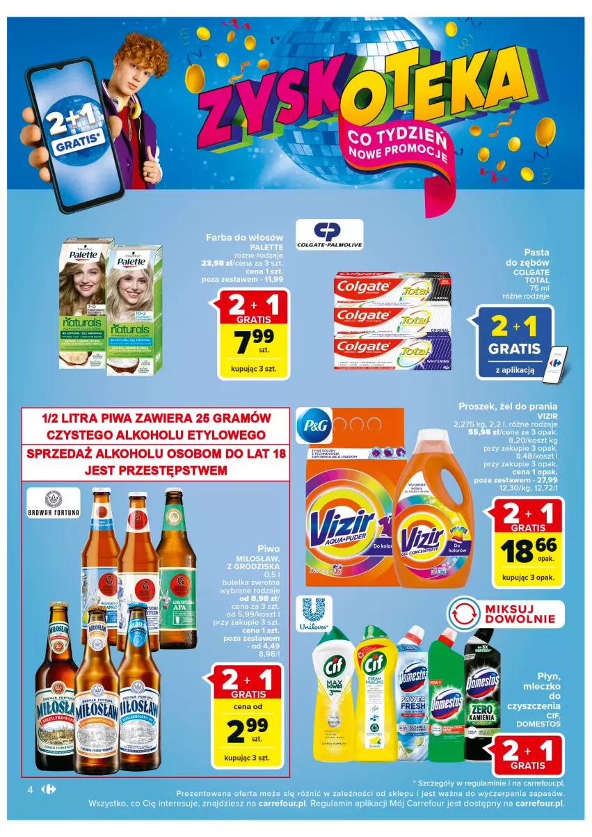 Gazetka promocyjna Carrefour - Gazetka Market Zyskoteka - ważna 04.10 do 08.10.2022 - strona 4 - produkty: Colgate, Fortuna, Gra, LG, Palmolive, Piwa