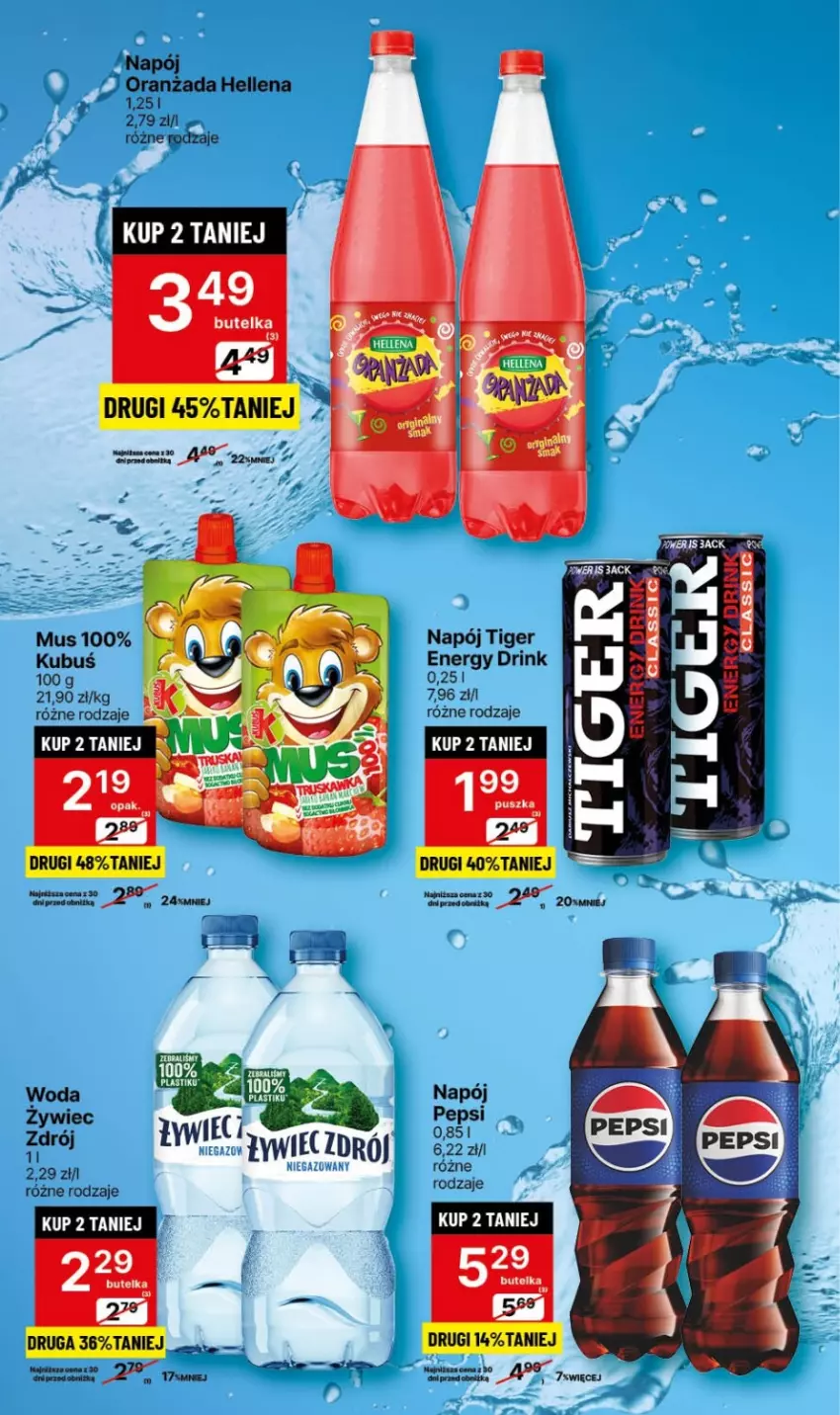 Gazetka promocyjna Delikatesy Centrum - NOWA GAZETKA Delikatesy Centrum od 4 marca! 4-10.03.2024 - ważna 04.03 do 10.03.2024 - strona 35 - produkty: Kubuś, Mus, Napój, Pepsi, Tiger, Woda