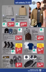 Gazetka promocyjna Aldi - Pełna oferta - Gazetka - ważna od 21.02 do 21.02.2026 - strona 31 - produkty: Top, Sok, Por, Kurtka, Kawa, Karp, Kosz, Parasol, Czapka, T-shirt, Koszula, LANA, Wełna, Rękawice, Rękawice robocze, Fa
