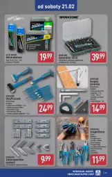 Gazetka promocyjna Aldi - Pełna oferta - Gazetka - ważna od 21.02 do 21.02.2026 - strona 33 - produkty: Por, Marker, Cynk, Wkręt, Baterie alkaliczne, Taśma miernicza, Młotek, Szczypce, Młot