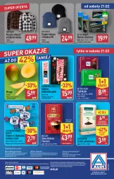 Gazetka promocyjna Aldi - Pełna oferta - Gazetka - ważna od 21.02 do 21.02.2026 - strona 38 - produkty: Top, Por, Gra, Jutrzenka, Mięsne specjały, Kawa mielona, Kawa, Kosz, O nas, Czapka, Koszula, LANA, Baterie alkaliczne, Sport, Czekolada, Biuro, Ritter Sport, Mango