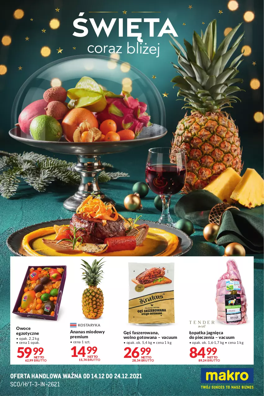 Gazetka promocyjna Makro - [Oferta specjalna] Delikatesy - ważna 14.12 do 26.12.2021 - strona 1 - produkty: Ananas, Fa, Owoce, Piec