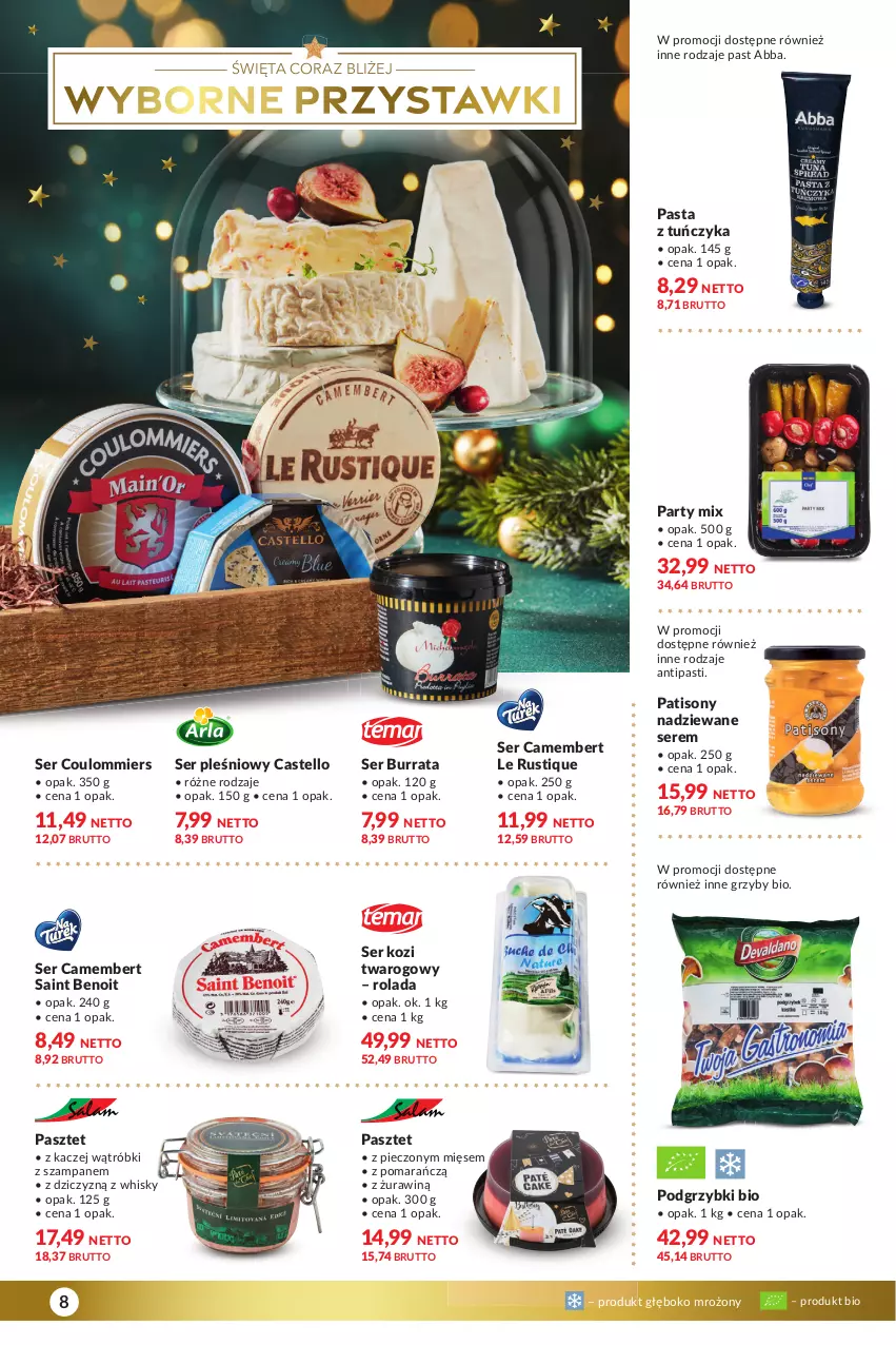 Gazetka promocyjna Makro - [Oferta specjalna] Delikatesy - ważna 14.12 do 26.12.2021 - strona 8 - produkty: Burrata, Camembert, Grzyby, Pasztet, Piec, Podgrzybki, Rolada, Rust, Ser, Ser kozi, Ser pleśniowy, Sony, Tuńczyk, Whisky