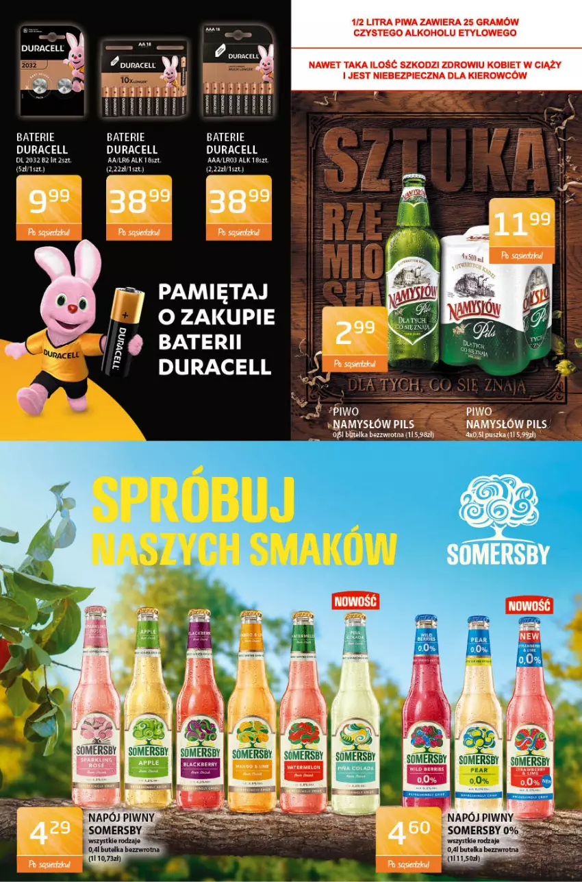 Gazetka promocyjna ABC - Gazetka - ważna 25.03 do 08.04.2021 - strona 11 - produkty: Duracell, Fa, Gra, Mięta, Napój, Piec, Piwa, Piwo, Por, Somersby, Stek