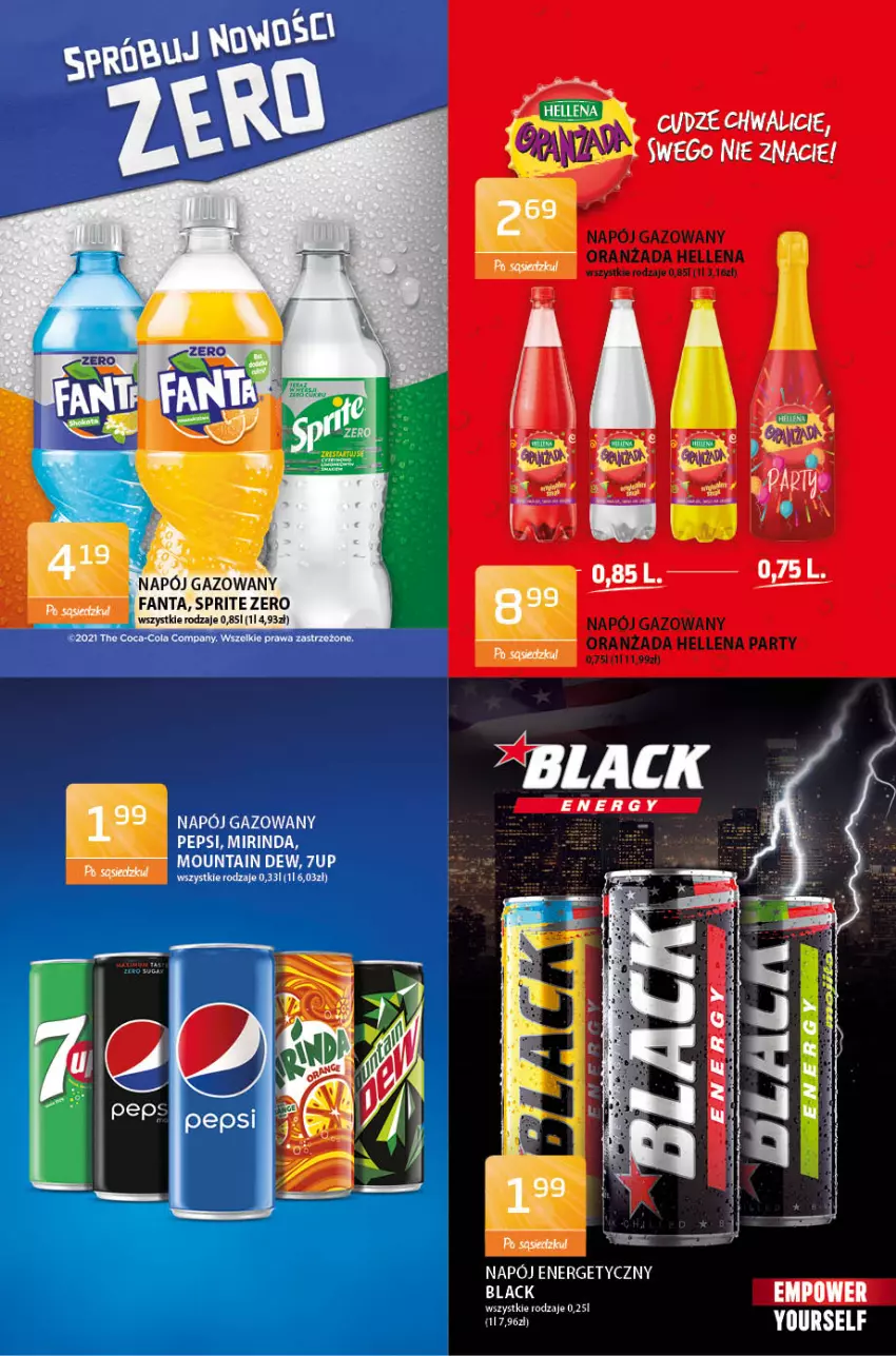 Gazetka promocyjna ABC - Gazetka - ważna 25.03 do 08.04.2021 - strona 8 - produkty: 7up, Fa, Fanta, Lack, Napój, Napój energetyczny, Napój gazowany, Sprite