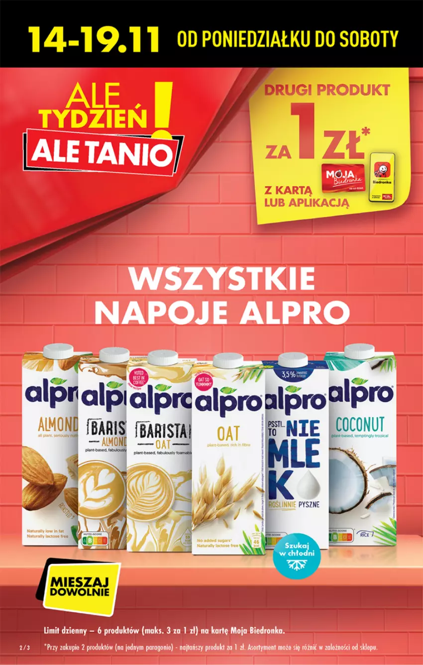 Gazetka promocyjna Biedronka - W tym tygodniu  P - ważna 14.11 do 19.11.2022 - strona 2 - produkty: Alpro, Dron, Napoje