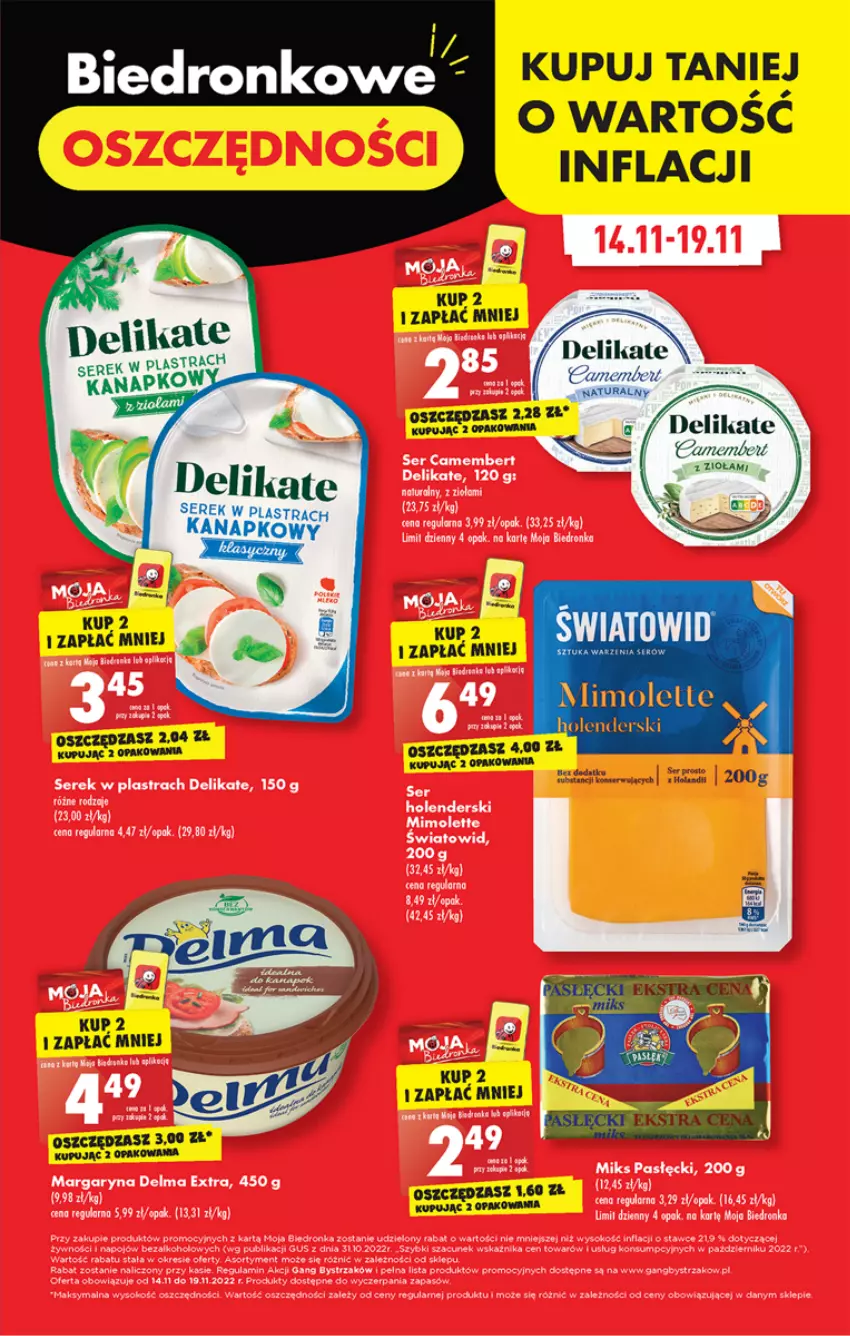 Gazetka promocyjna Biedronka - W tym tygodniu  P - ważna 14.11 do 19.11.2022 - strona 23 - produkty: Camembert, Delma, Dron, Fa, LG, Margaryna, Por, Ser, Serek, Sok