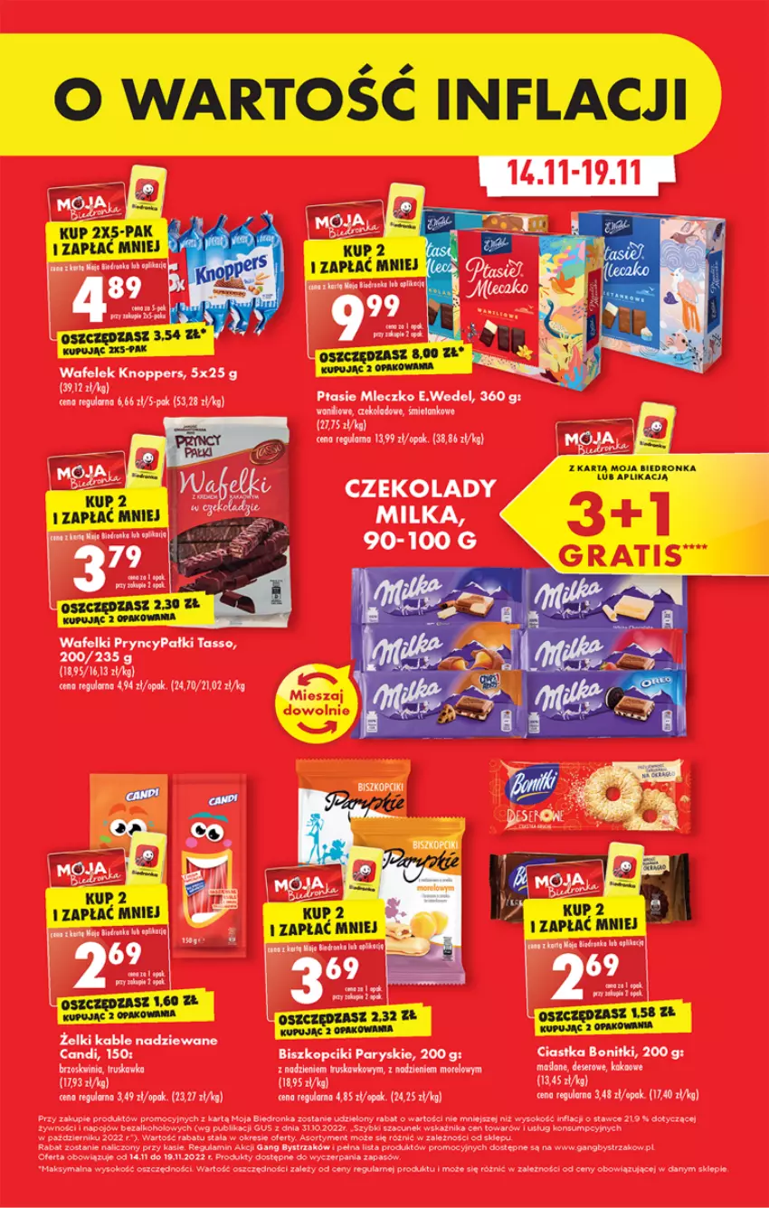 Gazetka promocyjna Biedronka - W tym tygodniu  P - ważna 14.11 do 19.11.2022 - strona 33 - produkty: Bonitki, Ciastka, Dron, Fa, Knoppers, Milka, Mleczko, Sok, Wafelek