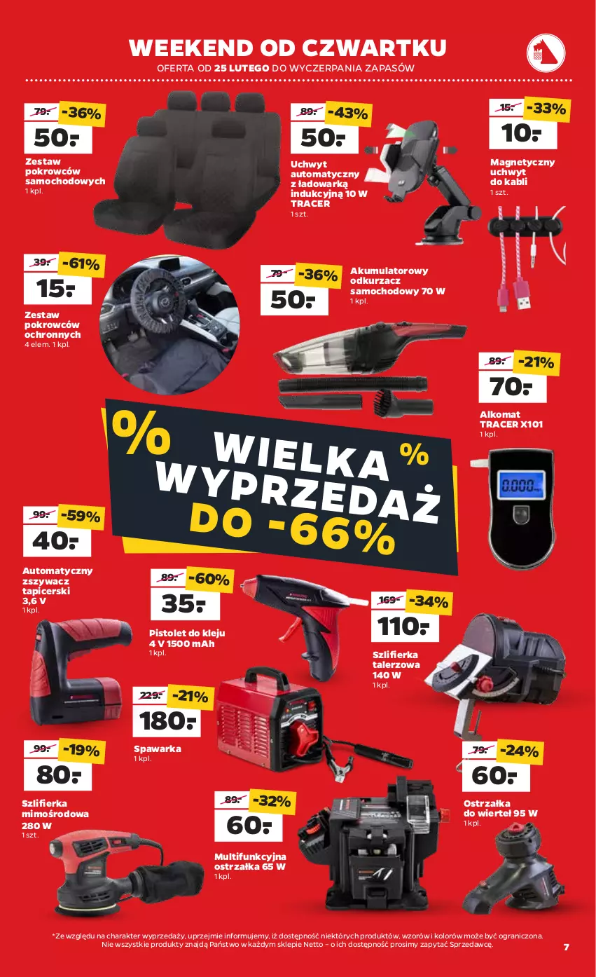 Gazetka promocyjna Netto - Zdrowe Gotowanie - ważna 22.02 do 27.02.2021 - strona 7 - produkty: Acer, Akumulator, Alkomat, Gra, Klej, Odkurzacz, Pistolet, Szlifierka, Talerz, Warka