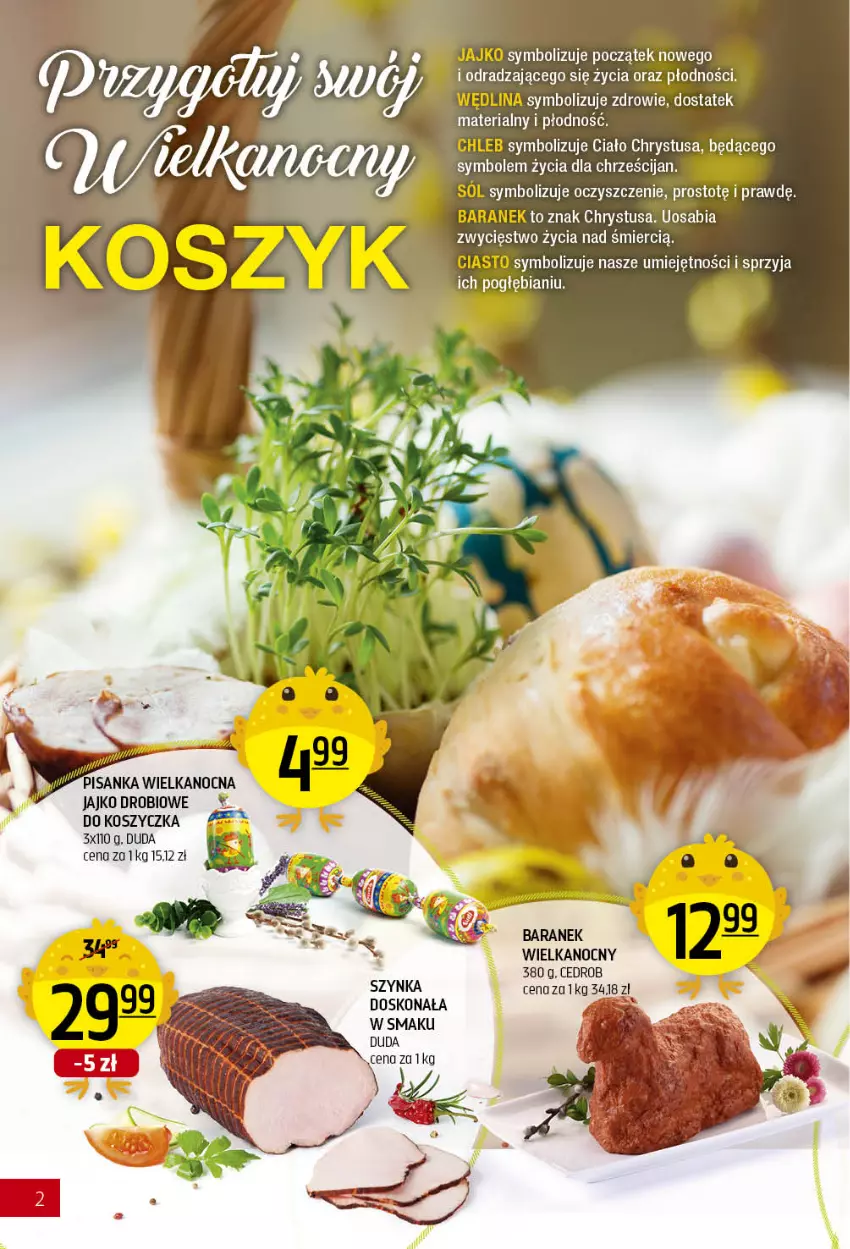 Gazetka promocyjna Arhelan - Gazetka - ważna 15.03 do 03.04.2021 - strona 2 - produkty: Chleb, Duda, Kosz, Sól, Szynka, Wędlina, Zdrowie