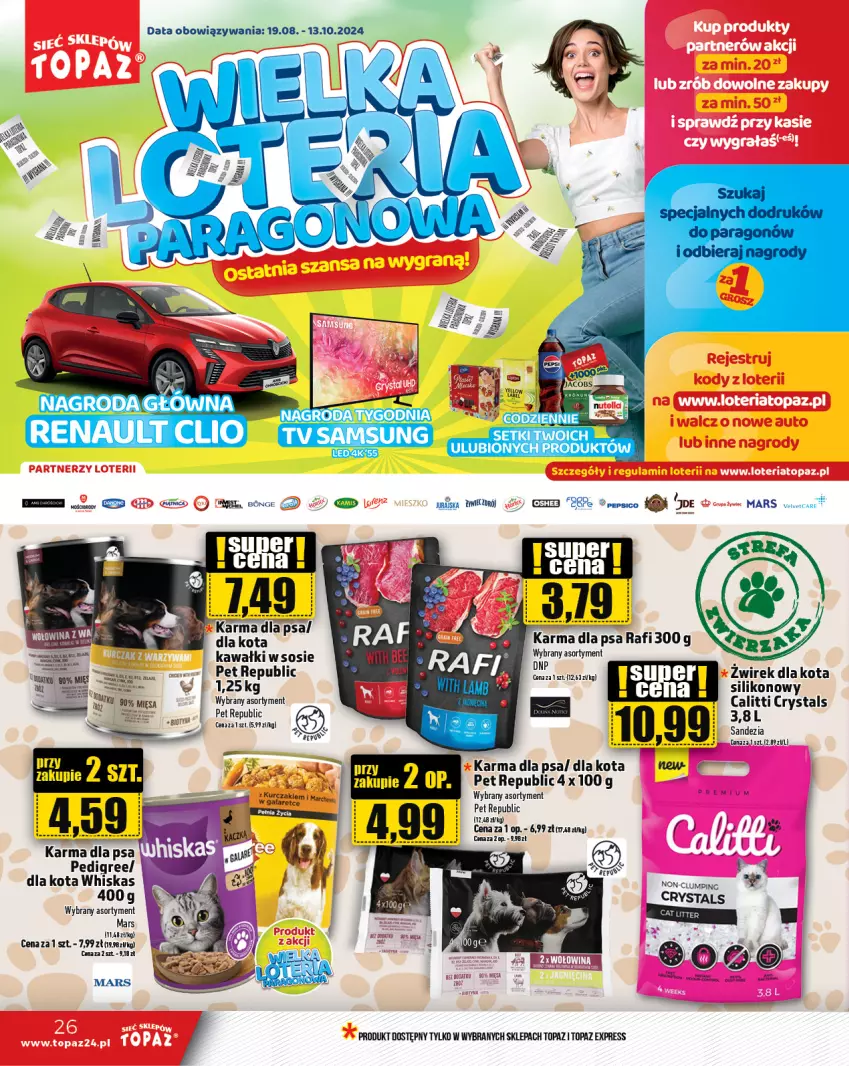 Gazetka promocyjna Topaz - Gazetka - ważna 10.10 do 16.10.2024 - strona 26 - produkty: Gala, Kawa, Mars, Sos, Top, Whiskas