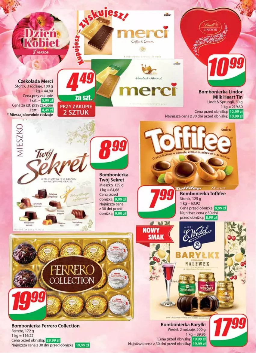 Gazetka promocyjna Dino - Gazetka 9 - ważna 28.02 do 05.03.2024 - strona 12 - produkty: Amol, Baryłki, Czekolada, Ferrero, Kret, Lindor, Lindt, Merci, Toffifee