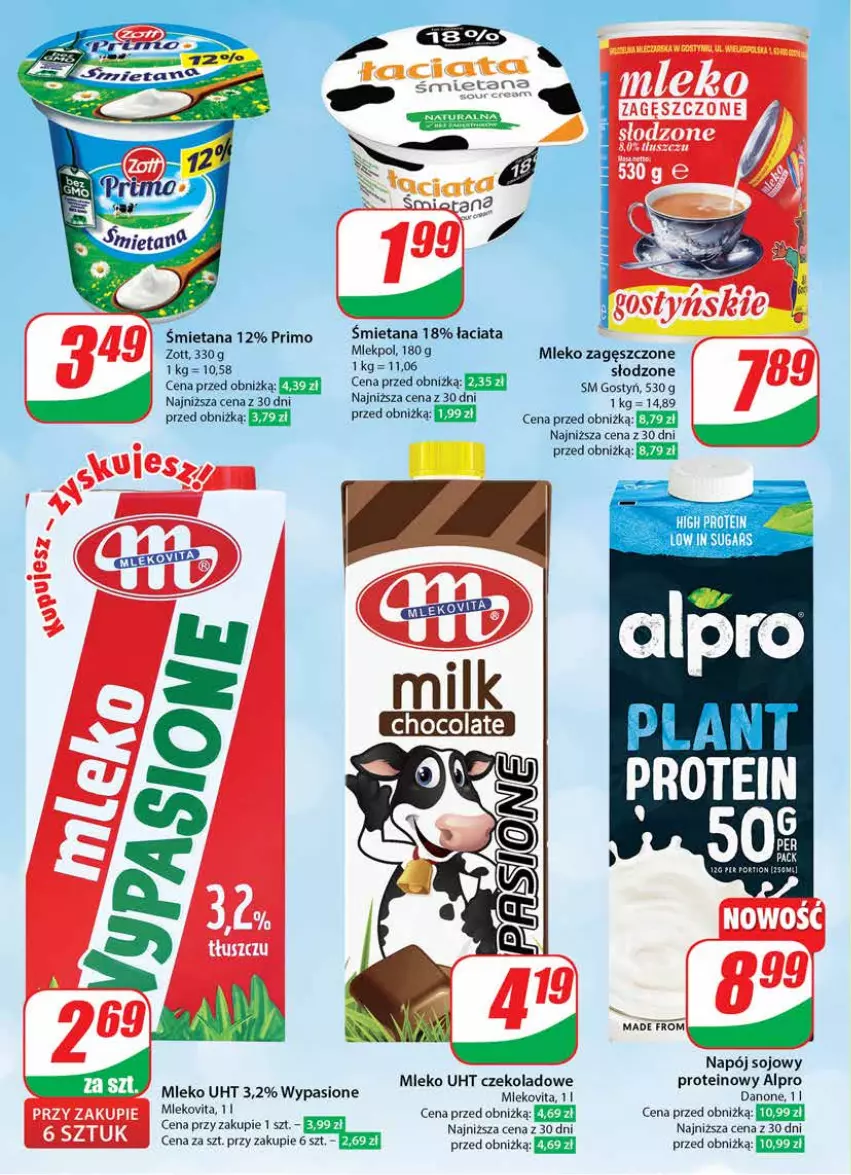 Gazetka promocyjna Dino - Gazetka 9 - ważna 28.02 do 05.03.2024 - strona 36 - produkty: Alpro, Danone, Mleko, Mleko zagęszczone, Napój, Zott