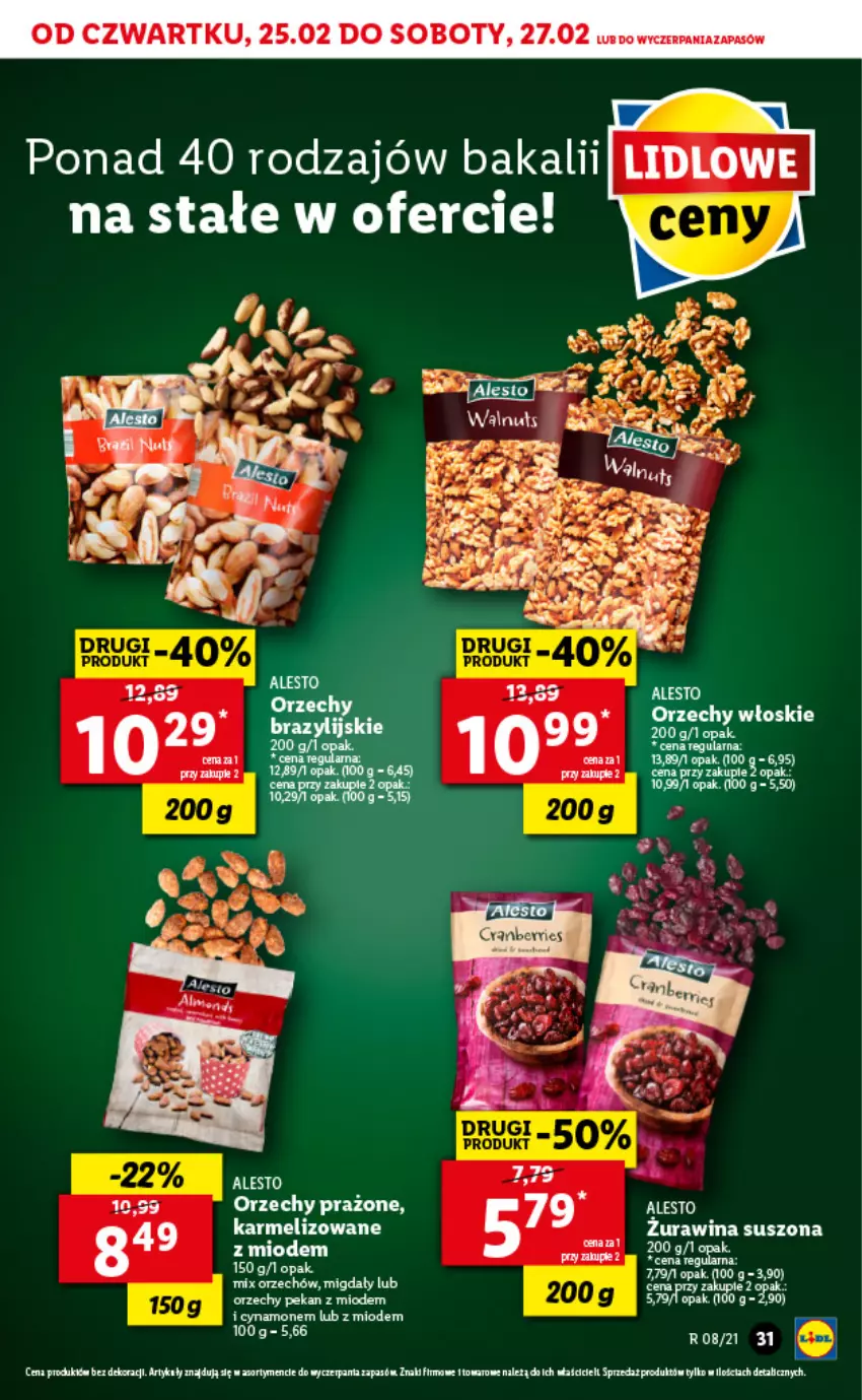 Gazetka promocyjna Lidl - GAZETKA - ważna 25.02 do 27.02.2021 - strona 31 - produkty: Migdały