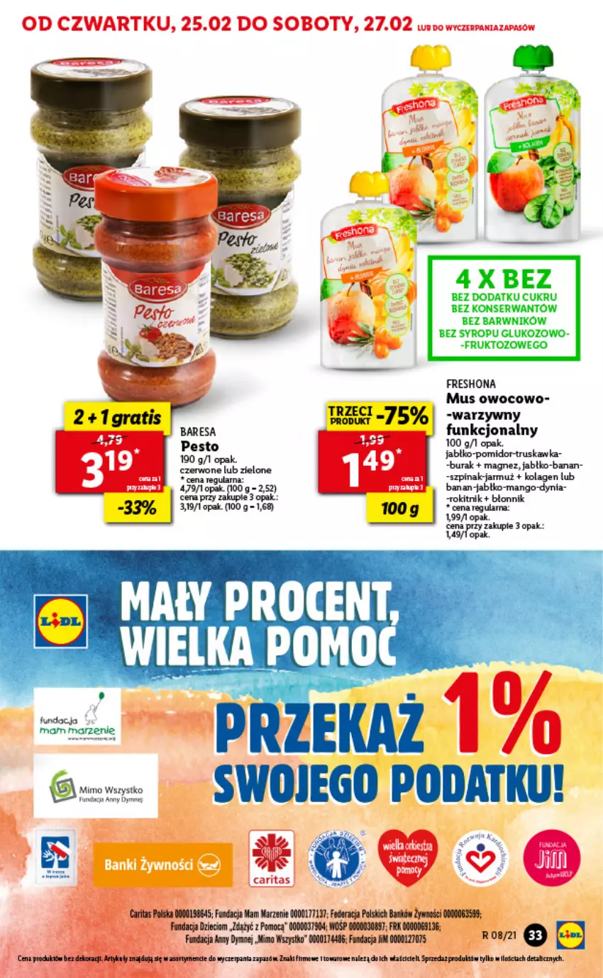 Gazetka promocyjna Lidl - GAZETKA - ważna 25.02 do 27.02.2021 - strona 33 - produkty: Dzieci, Fa, Jarmuż, Kolagen, Magnez, Mango, Mus, Pesto, Por, Rura, Ser, Syrop, Szpinak