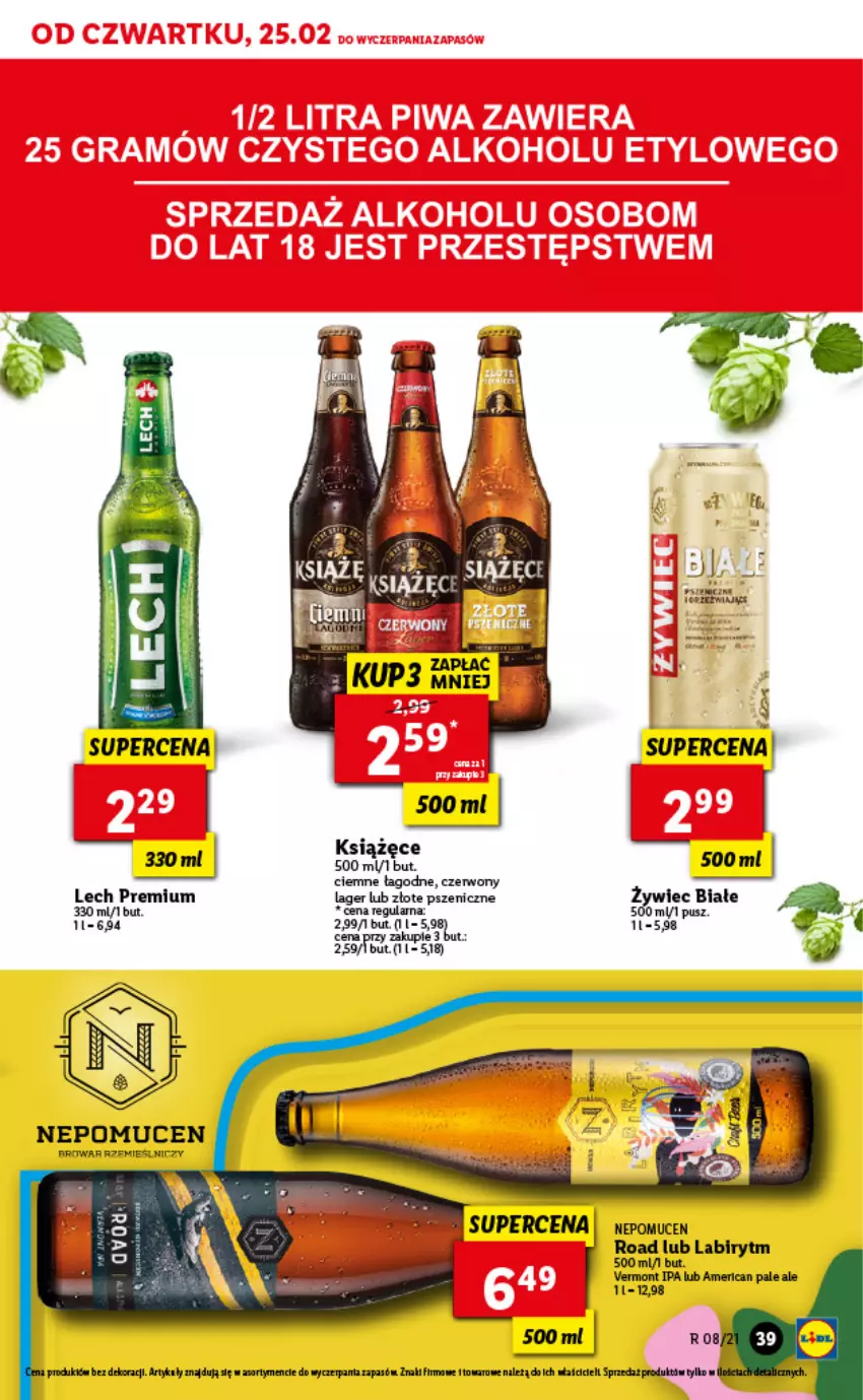 Gazetka promocyjna Lidl - GAZETKA - ważna 25.02 do 27.02.2021 - strona 39 - produkty: Fa, Książęce, Lech Premium