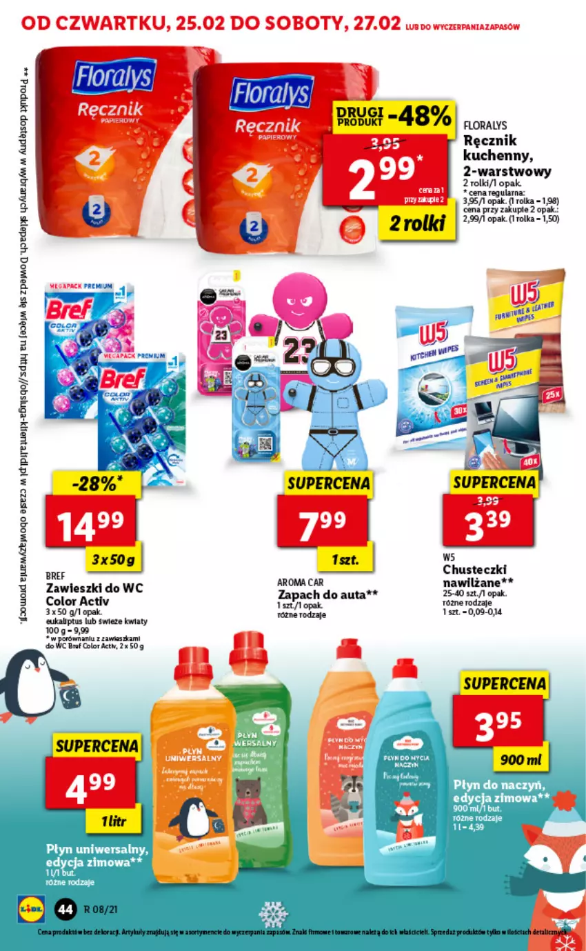 Gazetka promocyjna Lidl - GAZETKA - ważna 25.02 do 27.02.2021 - strona 44 - produkty: Flora, LG, Papier, Ręcznik, Rolki, Zawieszki