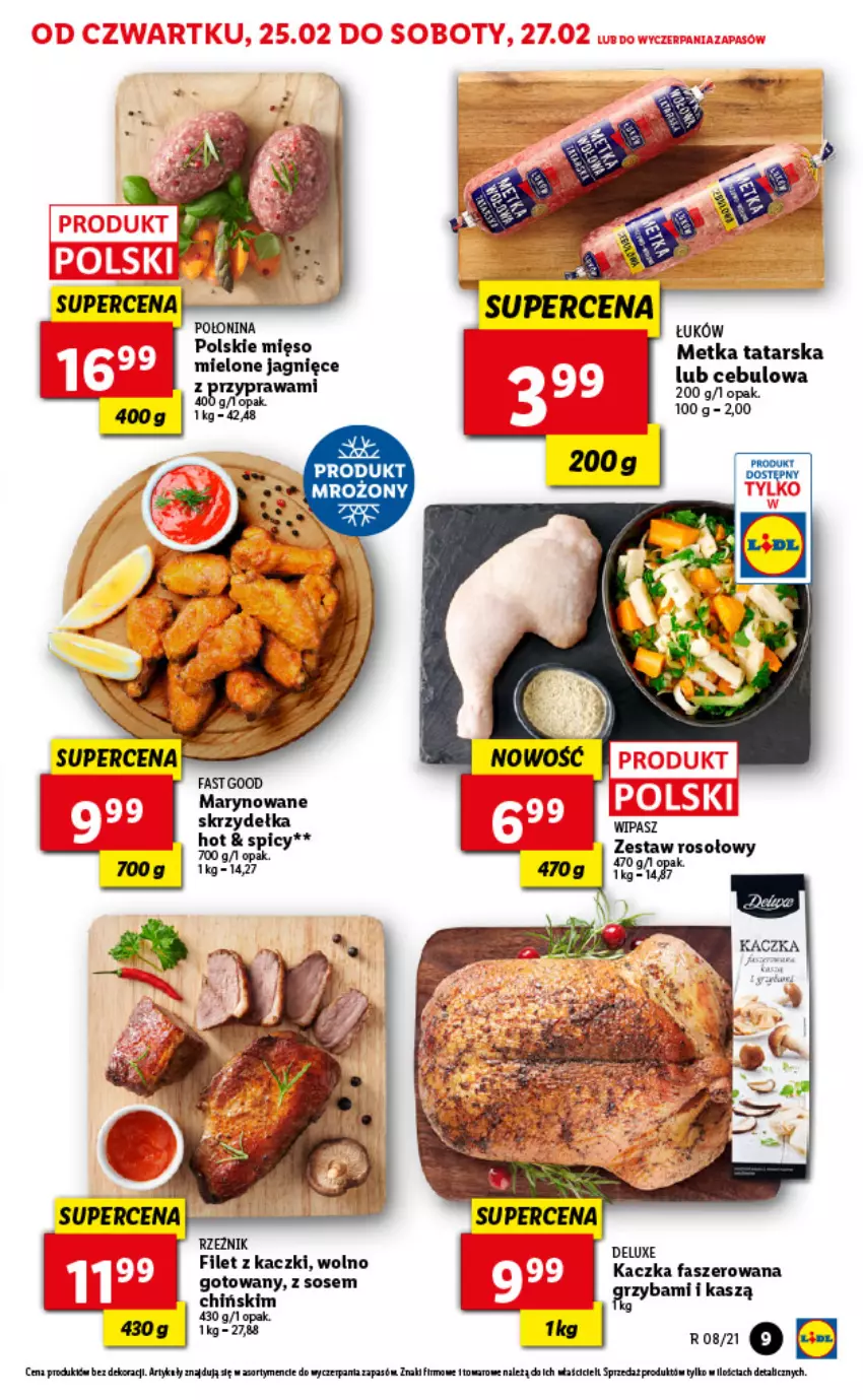 Gazetka promocyjna Lidl - GAZETKA - ważna 25.02 do 27.02.2021 - strona 9 - produkty: Fa, Metka tatarska, Mięso, Sos