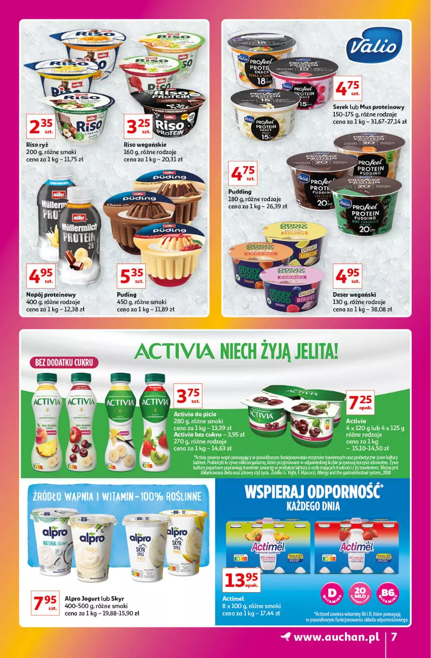 Gazetka promocyjna Auchan - Gazetka Znane Marki Lubiane Hipermarket Auchan - ważna 01.06 do 07.06.2023 - strona 7 - produkty: Activia, Alpro, Deser, Jogurt, Mus, Napój, Nike, Pudding, Ryż, Ser, Serek