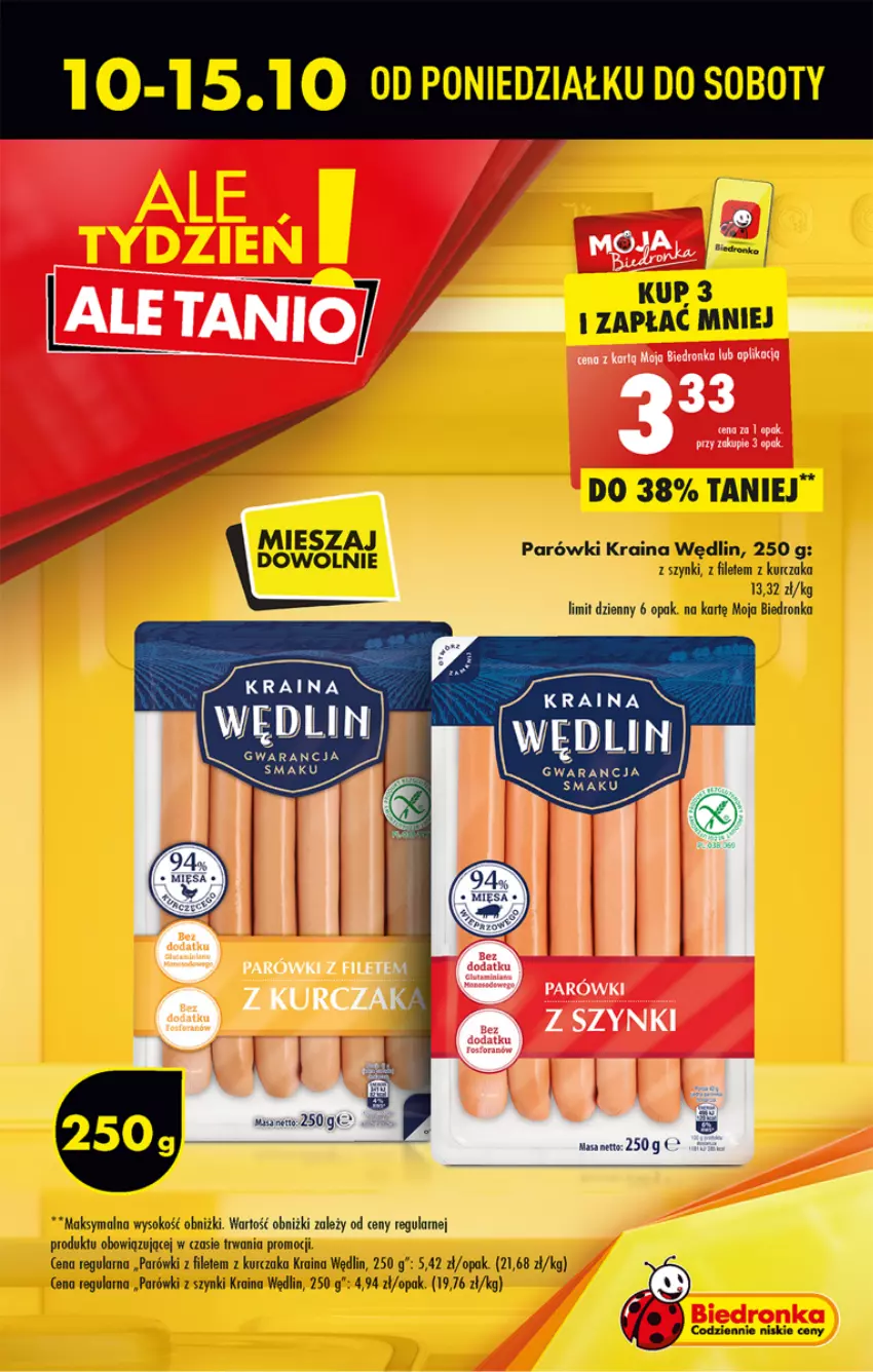 Gazetka promocyjna Biedronka - W tym tygodniu - ważna 10.10 do 15.10.2022 - strona 13 - produkty: Dron, Kurczak, Parówki, Parówki z szynki, Sok