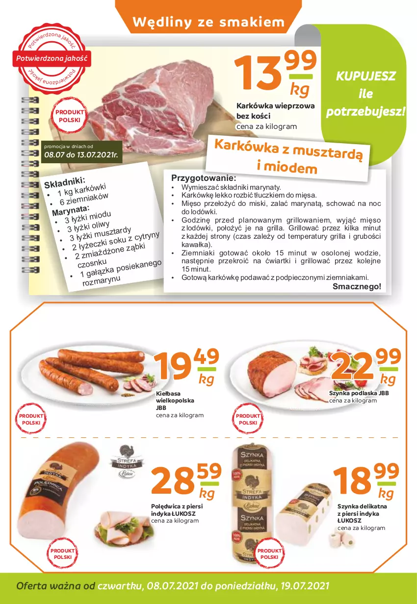 Gazetka promocyjna Gama - Gazetka Gama - ważna 08.07 do 19.07.2021 - strona 2 - produkty: Cytryny, Gra, Grill, Karkówka wieprzowa, Kawa, Kiełbasa, Kosz, Mięso, Mus, Olej, Piec, Polędwica, Szynka, Ziemniaki