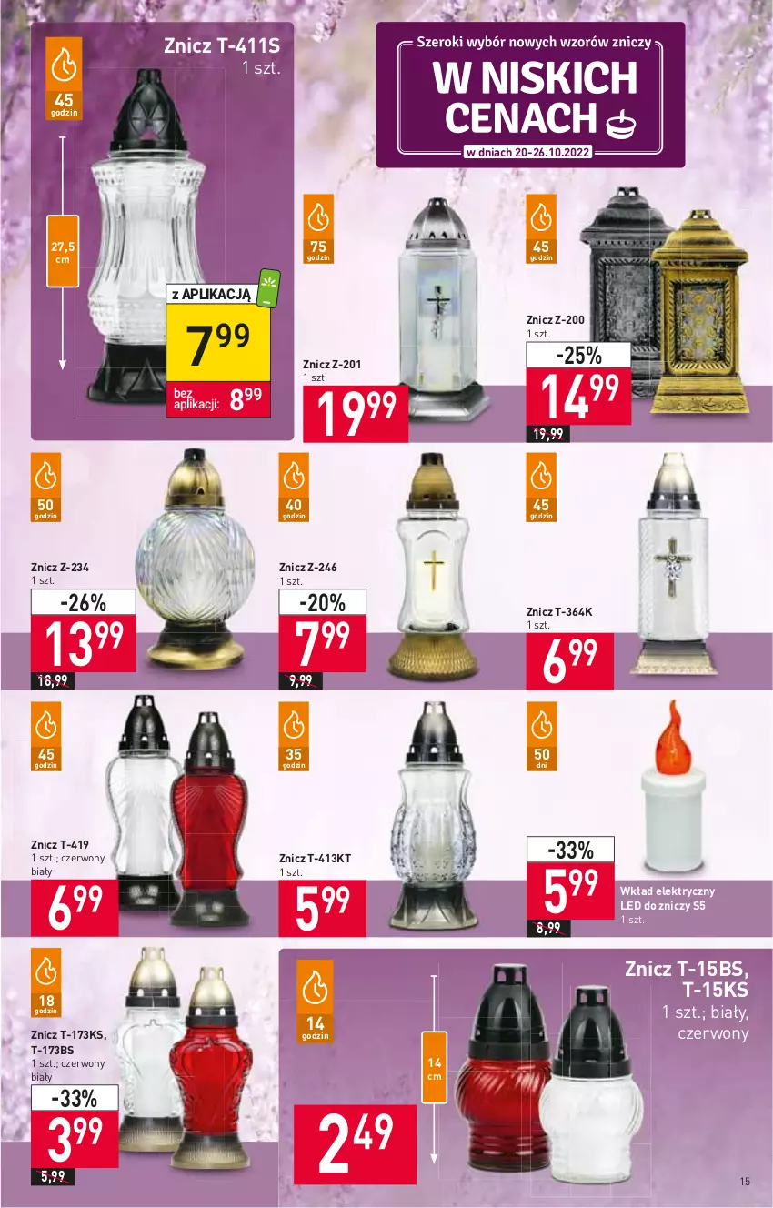 Gazetka promocyjna Stokrotka - Supermarket - ważna 20.10 do 26.10.2022 - strona 15 - produkty: Znicz