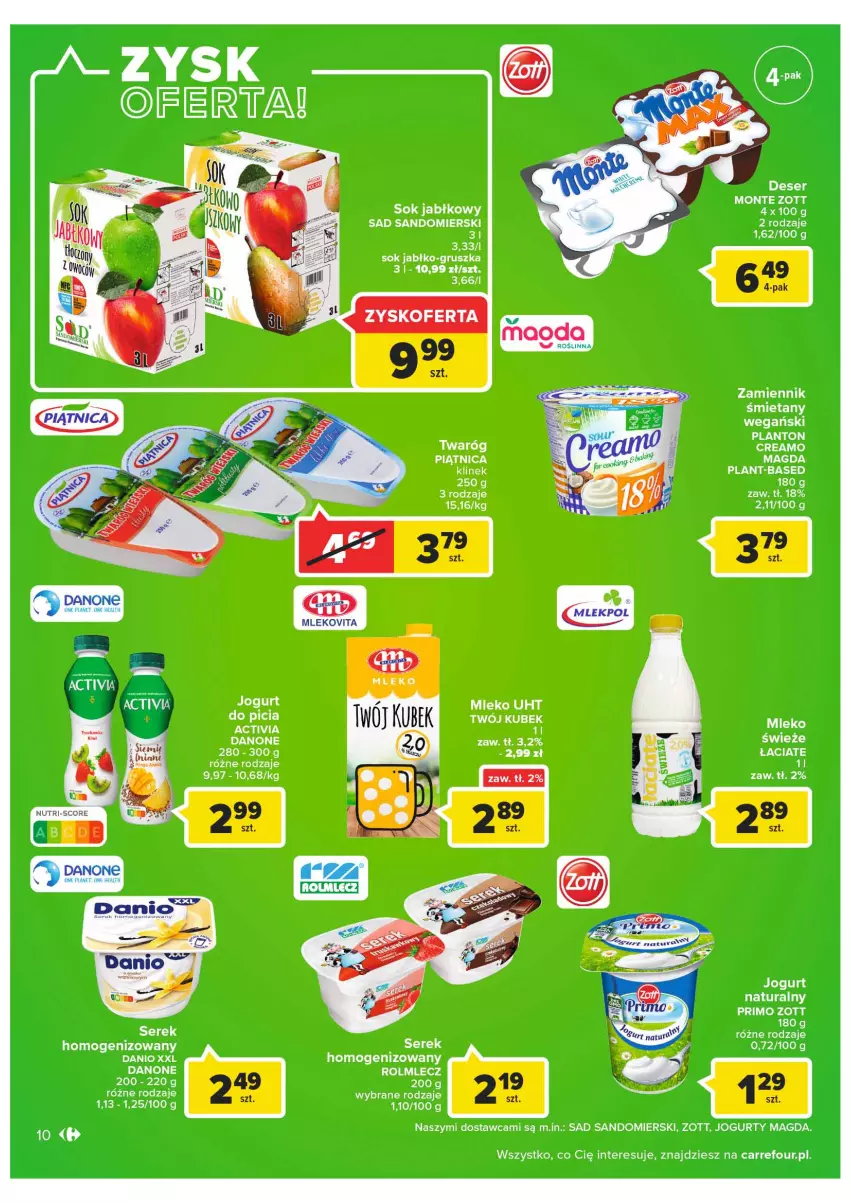 Gazetka promocyjna Carrefour - Gazetka Carrefour Targ świeżości - ważna 18.01 do 24.01.2022 - strona 10 - produkty: Kubek, Mleko, Mlekovita