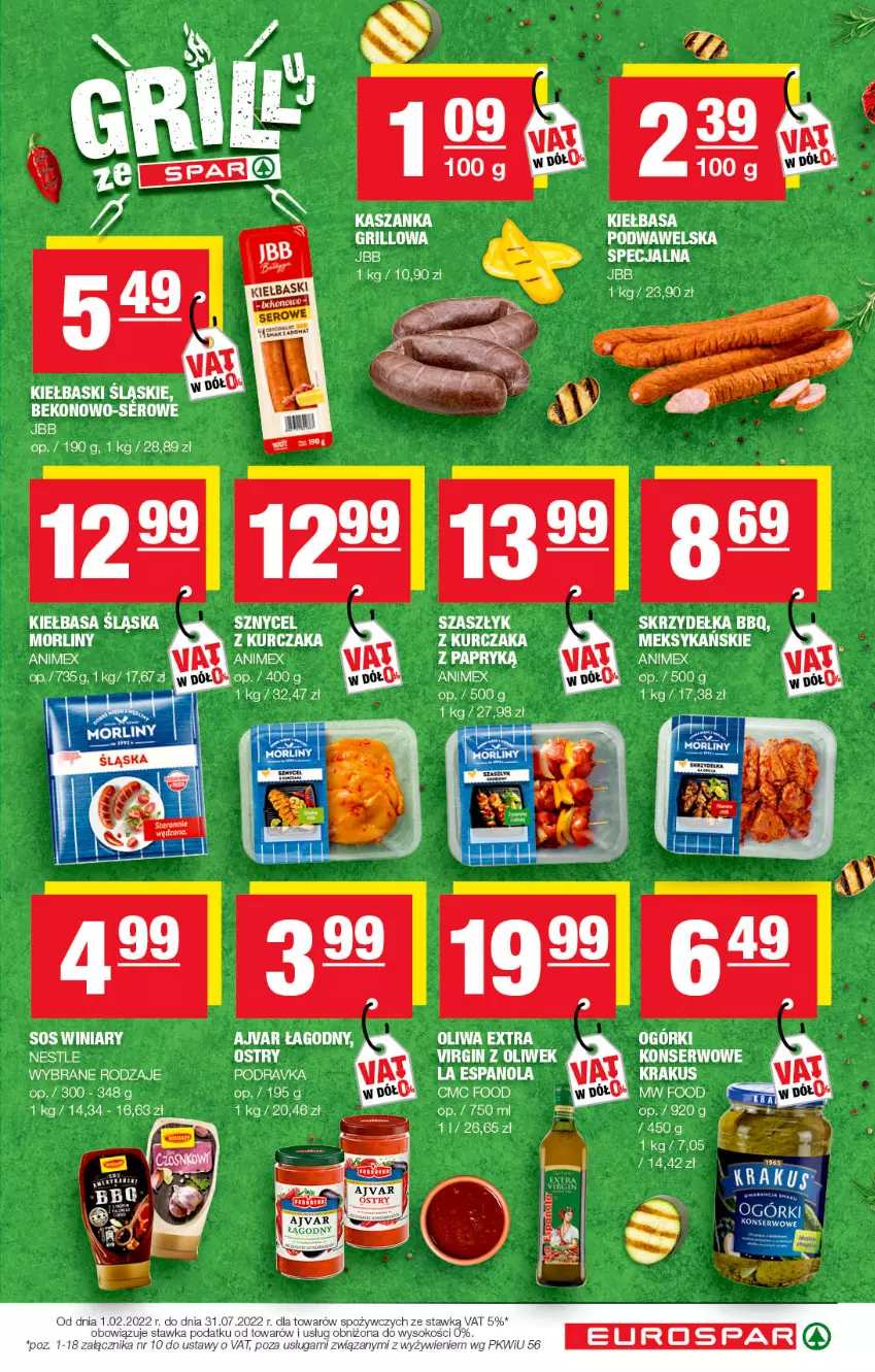 Gazetka promocyjna Spar - EuroSpar - ważna 12.06 do 22.06.2022 - strona 7 - produkty: Beko, Gin, Grill, Kasza, Kaszanka, Kiełbasa, Kiełbasa podwawelska, Kiełbasa śląska, Kiełbaski śląskie, Ser, Wawel