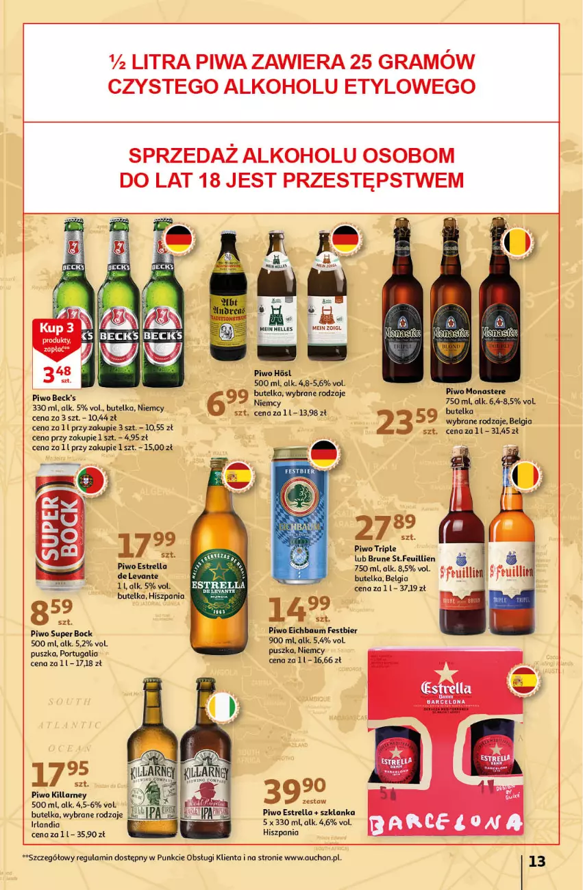 Gazetka promocyjna Auchan - Gazetka Sezon na orzeźwienie Hipermarket Auchan - ważna 15.06 do 21.06.2023 - strona 13 - produkty: Gra, LG, Piwa, Piwo, Por, Szklanka