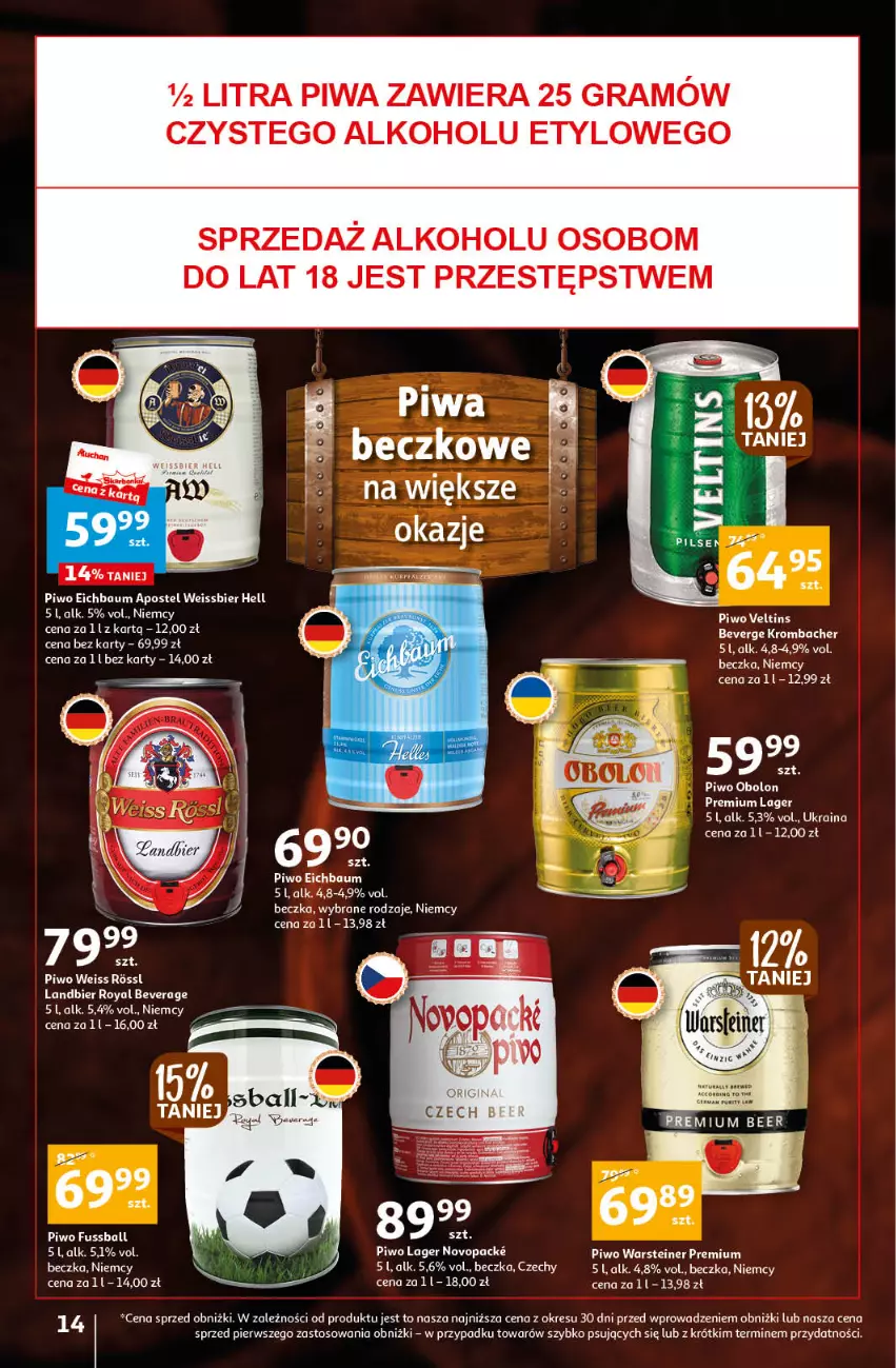 Gazetka promocyjna Auchan - Gazetka Sezon na orzeźwienie Hipermarket Auchan - ważna 15.06 do 21.06.2023 - strona 14 - produkty: Gra, O nas, Piwa, Piwo