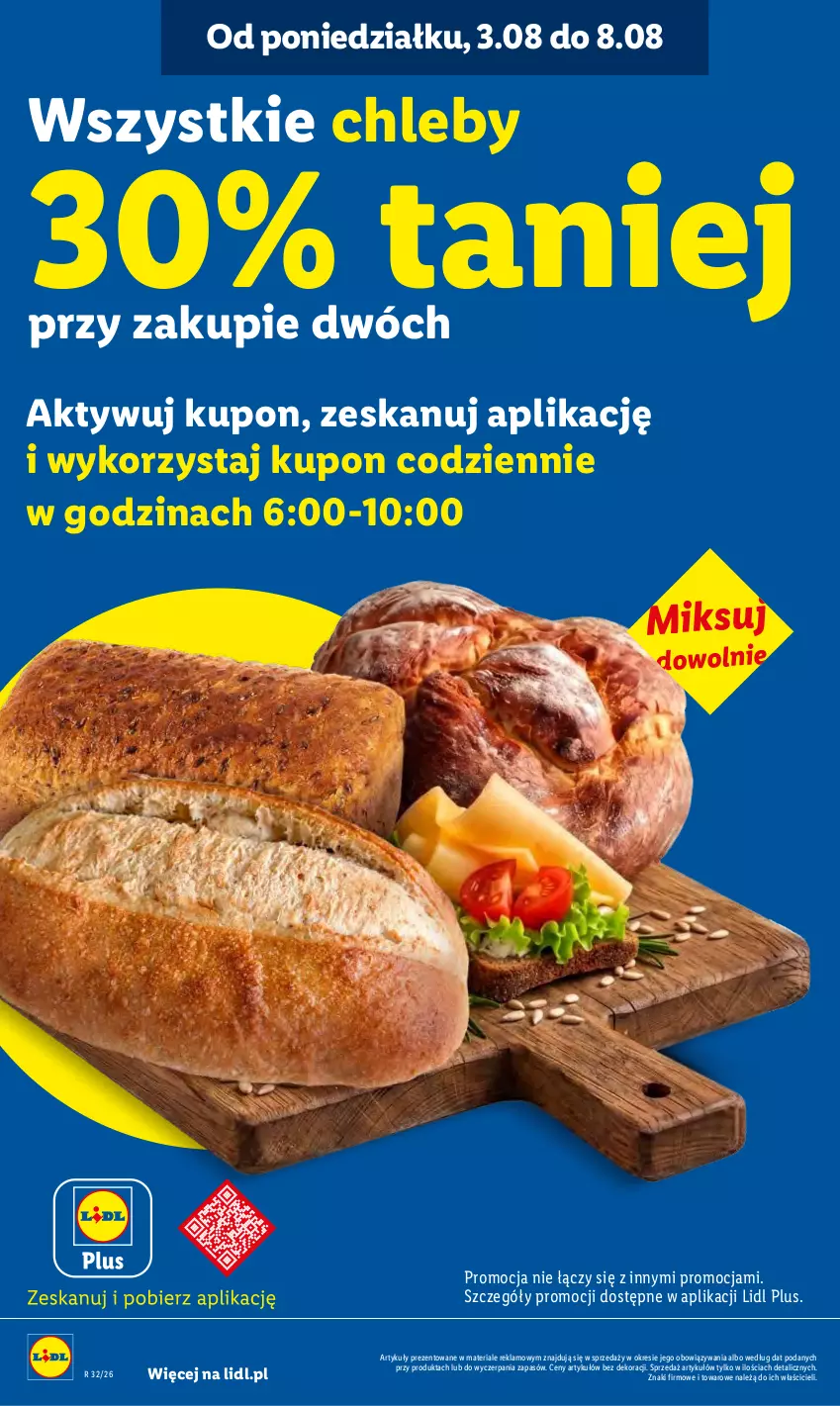 Gazetka promocyjna Lidl - Gazetka ważna od 3.08 do 5.08 - ważna 03.08 do 05.08.2026 - strona 18 - produkty: Chleb