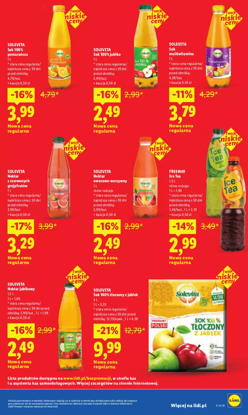 Gazetka promocyjna Lidl - Gazetka ważna od 3.08 do 5.08 - ważna 03.08 do 05.08.2026 - strona 29 - produkty: Grejpfrut, Ice tea, Nektar, Sok