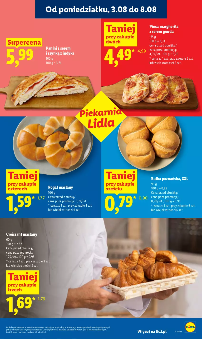 Gazetka promocyjna Lidl - Gazetka ważna od 3.08 do 5.08 - ważna 03.08 do 05.08.2026 - strona 61 - produkty: Bułka, Croissant, Gouda, Rogal, Ser