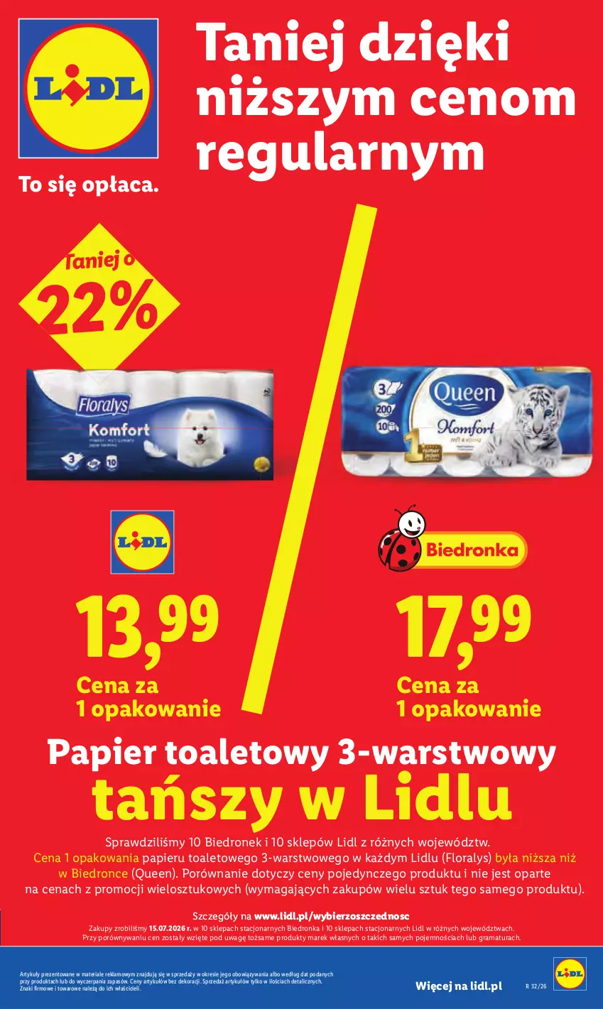 Gazetka promocyjna Lidl - Gazetka ważna od 3.08 do 5.08 - ważna 03.08 do 05.08.2026 - strona 7 - produkty: Dron, Flora, Gra, Papier, Papier toaletowy, Por, Rama