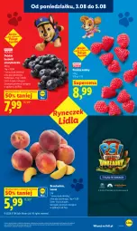 Gazetka promocyjna Lidl - Gazetka ważna od 3.08 do 5.08 - Gazetka - ważna od 05.08 do 05.08.2026 - strona 43 - produkty: Ser, Maliny, Brzoskwinie