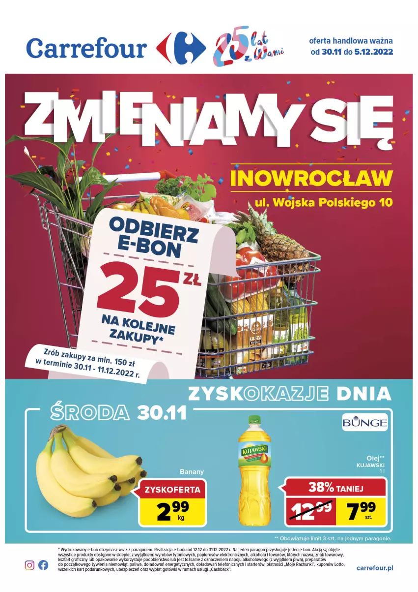 Gazetka promocyjna Carrefour - Gazetka Zyskokazje w Inowrocławiu - ważna 30.11 do 05.12.2022 - strona 1 - produkty: Gra, Papier, Piec, Piwa, Rama, Telefon