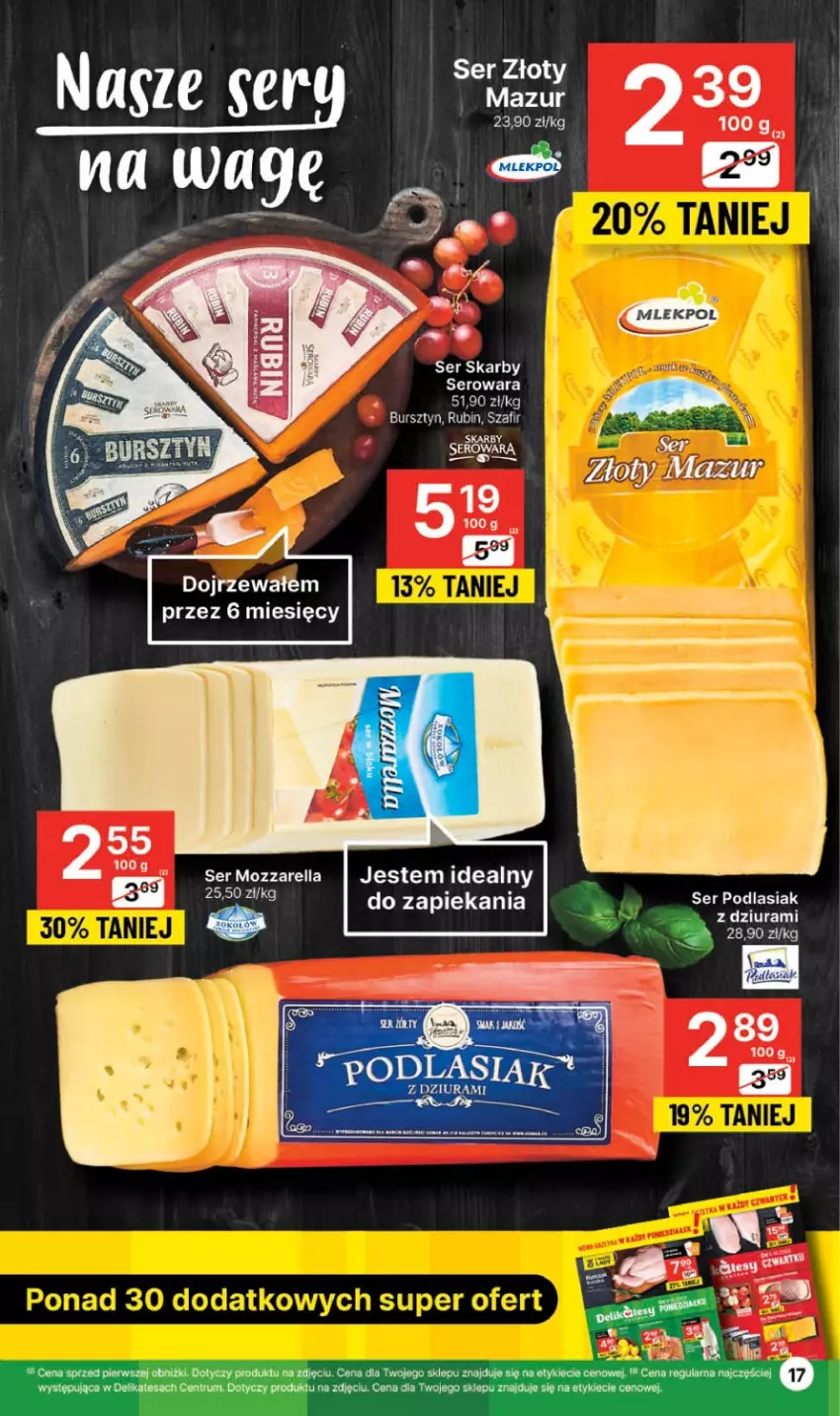 Gazetka promocyjna Delikatesy Centrum - Gazetka DC39 czw-sr - ważna 05.10 do 11.10.2023 - strona 17 - produkty: Bursztyn, Mozzarella, Rubin, Rum, Ser