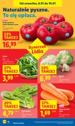 Gazetka promocyjna Lidl - GAZETKA - Gazetka - ważna od 10.01 do 10.01.2026 - strona 20 - produkty: Kalafior, Rukola, Seler naciowy, Pomidory