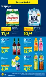 Gazetka promocyjna Lidl - GAZETKA - Gazetka - ważna od 10.01 do 10.01.2026 - strona 40 - produkty: Nałęczowianka, Mus, Borówka, Ice tea, Ananas, Napoje, Lipton, Muszynianka, Napój gazowany, Syrop, Woda mineralna, Woda, Wino, Herbata, Mango, Napój, Herbapol, Magnez