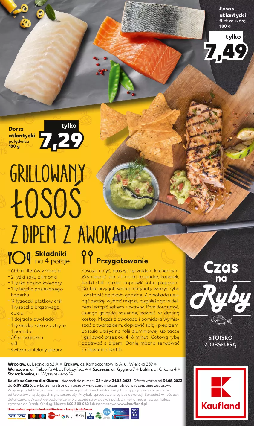 Gazetka promocyjna Kaufland - Kaufland - ważna 31.08 do 06.09.2023 - strona 2 - produkty: Cukier, Cytryny, Dorsz, Fa, Grill, Orka, Pieprz, Polędwica, Por, Ręcznik, Ser, Sok, Sól, Sos, Wagi