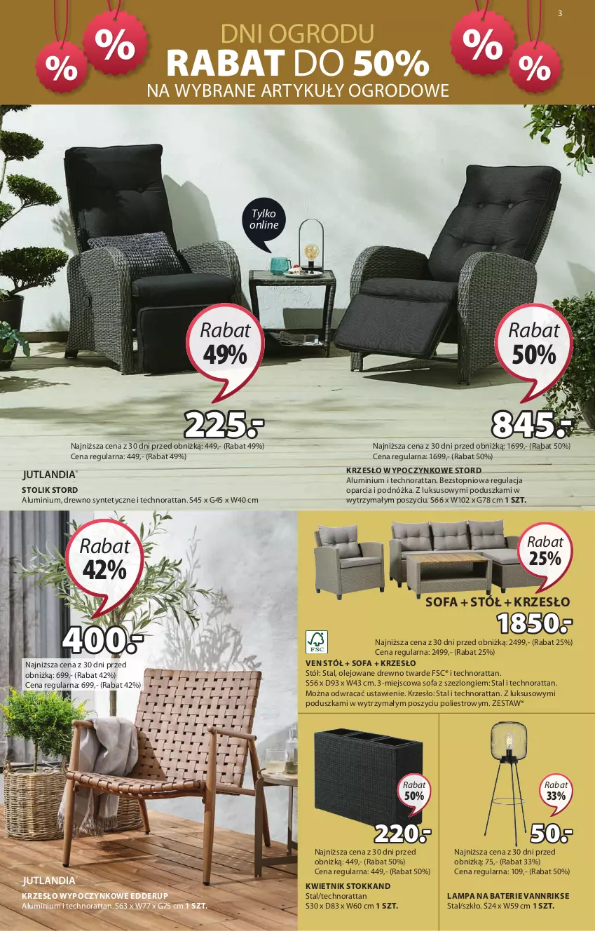 Gazetka promocyjna Jysk - Oferta tygodnia - ważna 19.06 do 07.07.2024 - strona 4 - produkty: Fa, Krzesło, Kwietnik, Lampa, Olej, Poduszka, Sofa, Stół, Stolik, Szezlong, Top